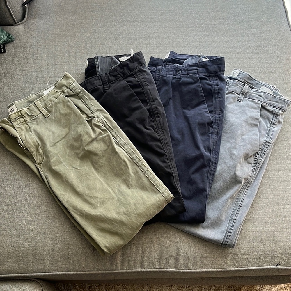 Set of 4 Gap Girlfriend Chinos Size 8